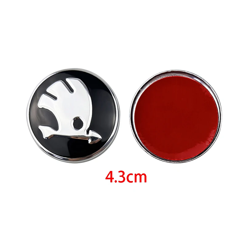 

43 мм салонная эмблема на руль автомобиля для SKODA Fabia 1 2 Karoq Kodiaq Yeti Rapid Spaceback Octavia A5 RS наклейки