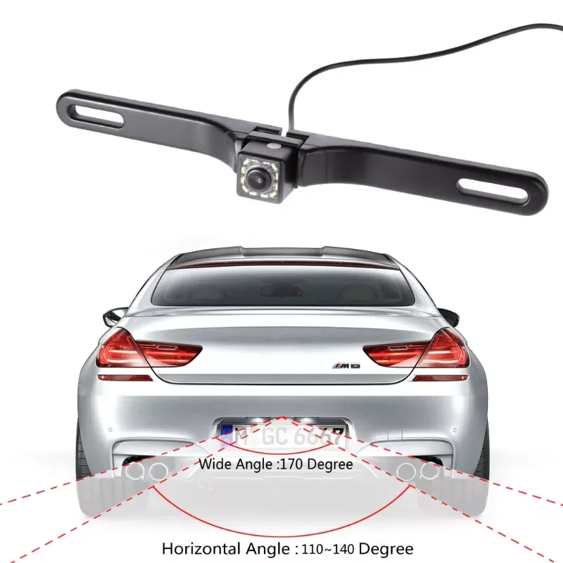 

Night Vision 12 IR LED Car Rear View camera License Plate Frame Back Up Camera