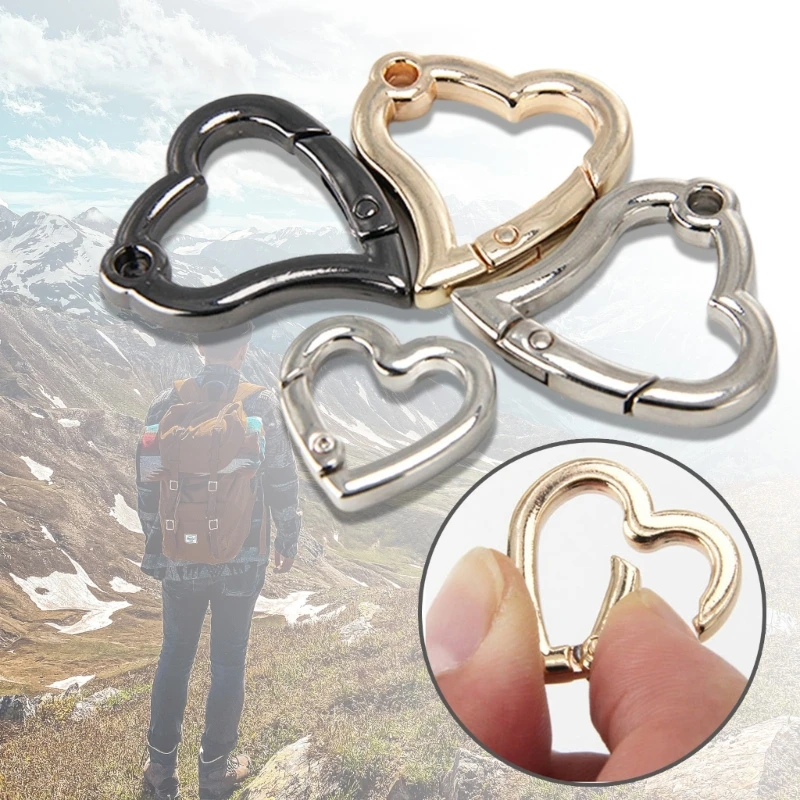 10 шт. в форме сердца пружинный зажим цинковые сплавы брелоки для ключей пряжка