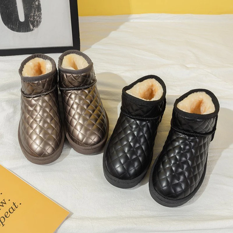 

Shoes Women's Sneakers Summer 2022 New Slip-on Flat Rome Winter Round Toe PU Snow Boots Lace-Up Slip-On Low Short Plush PVC Basi