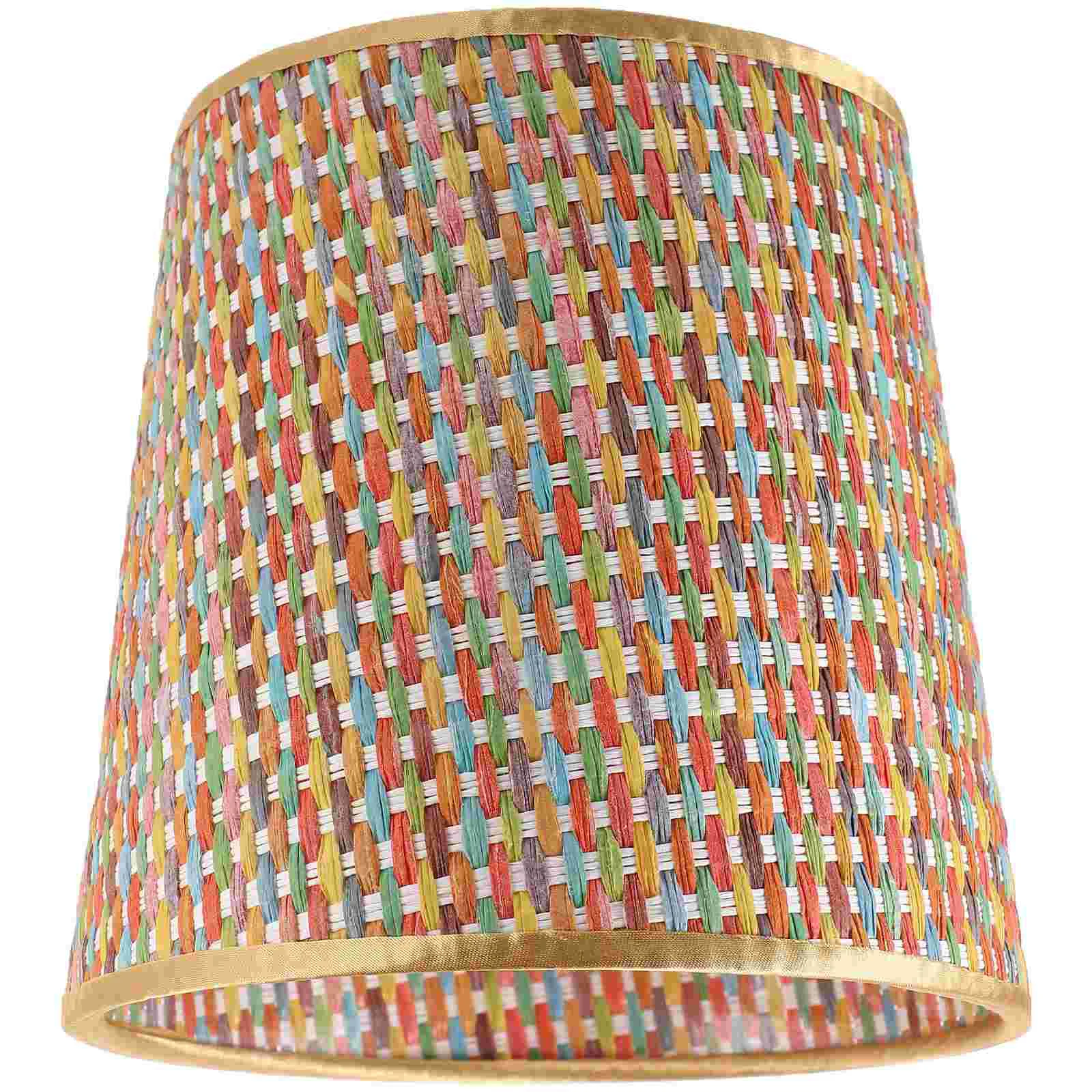 

Decorative Woven Lampshade Desk Light Lampshade Cloth Lampshade Replacement Floor Lampshade