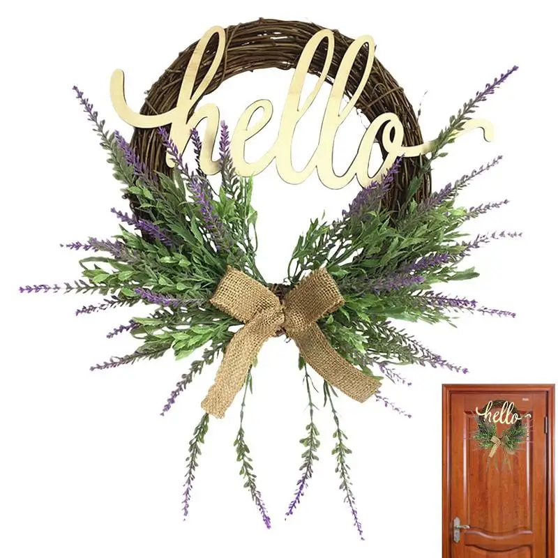 

Wreath For Front Door Wreath For Room Door Front Door Lavender Wreath Artificial Farmhouse Wreaths For Wall Window Party Wedding