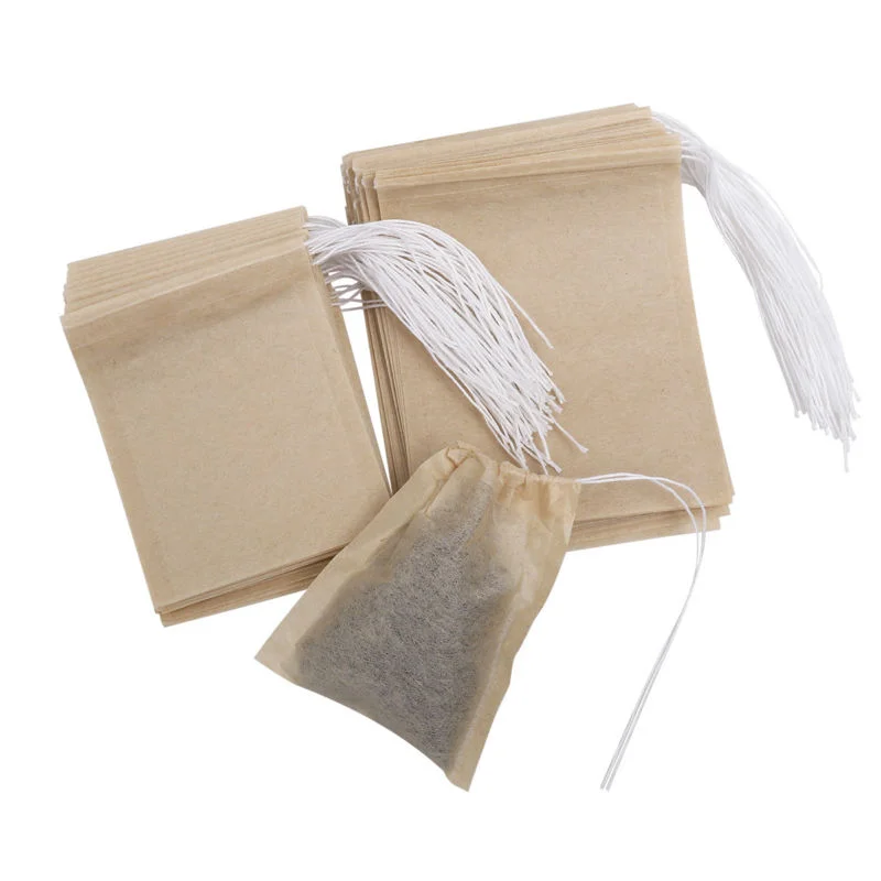 

200pcs Tea Filter Bags Empty Cotton Drawstring Seal Filter Tea Bags for Loose Leaf Powder