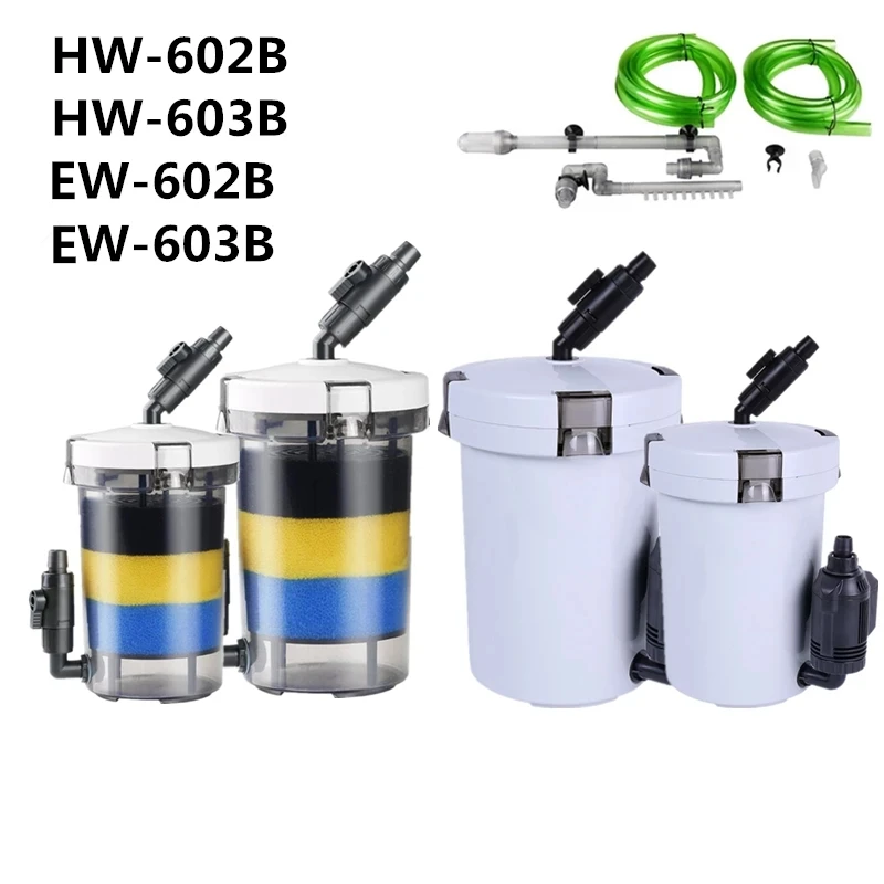

SunSun HW602B/603B EW602B/603B 220-240V Aquarium Filter Barrel Pre-filter Biochemical External Fish Tank Bucket Sponge Filter