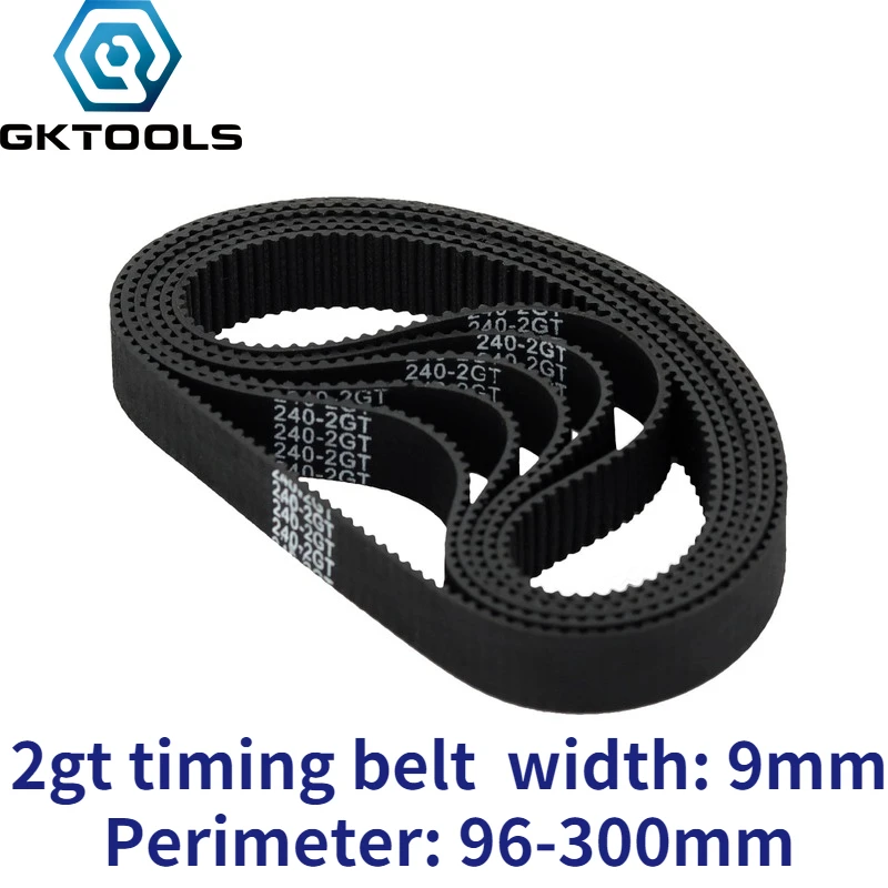 

Ремень ГРМ GKTOOLS для 3D принтера GT2, Резиновая лента с замкнутой петлей, ширина 9 мм, Длина 96, 180, 200, 218, 240, 250, 300, 3000, 3600 мм