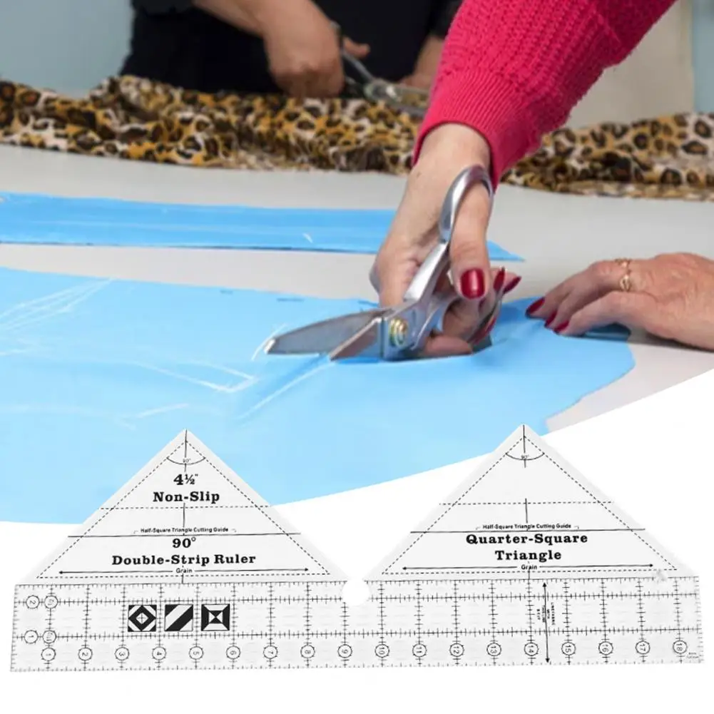 

DIY Patchwork Sewing Ruler Professional Long Lasting 90 Degree Triangle Sewing Ruler Stitchwork Accessories