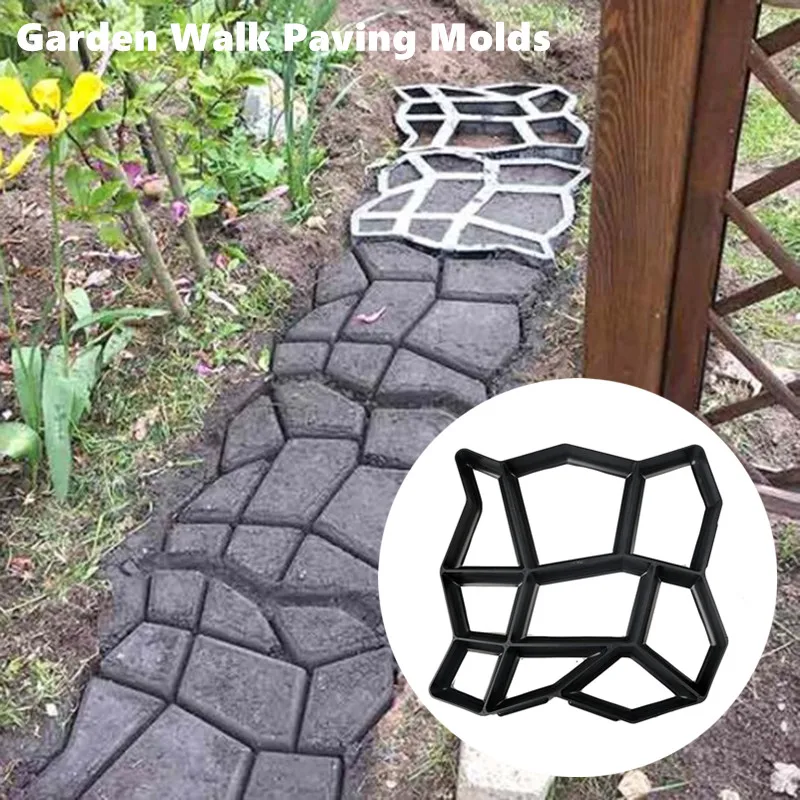

Garden Walk Pavement Concrete Mould Garden Pavement Mold DIY Manually Cement Brick Stone Road Molds Mate garden tools