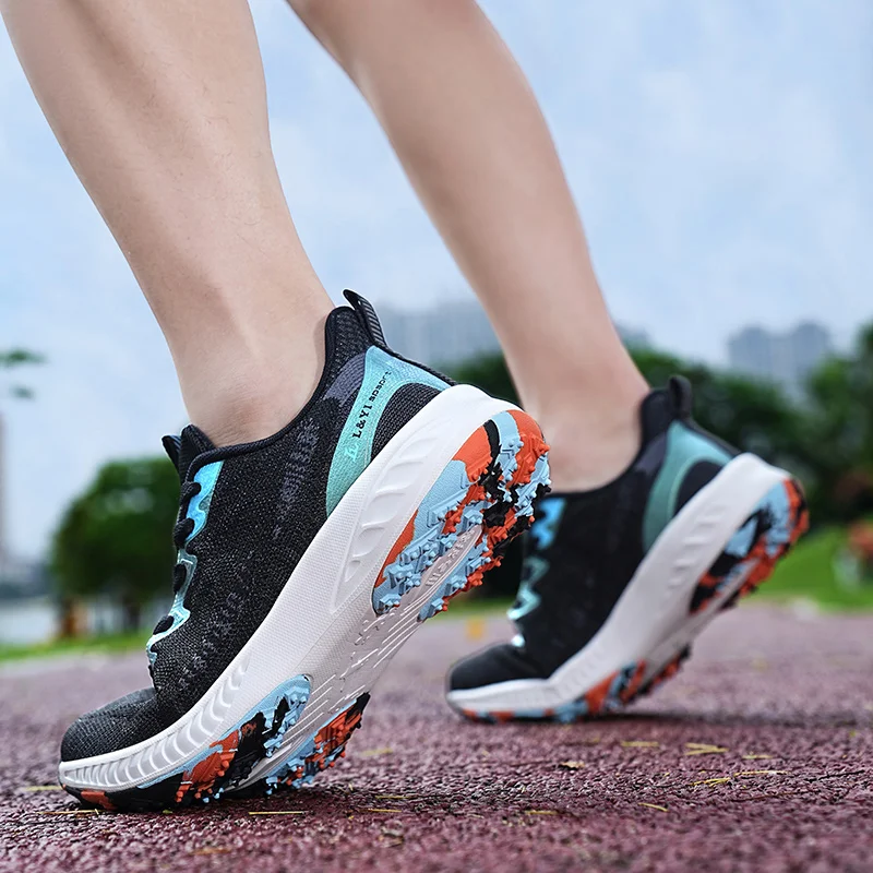 Golf Shoes Men's Fitness Comfortable Golf Shoes Men's Track and Field Training Shoes Light Mesh Walking Shoes Golf Shoes