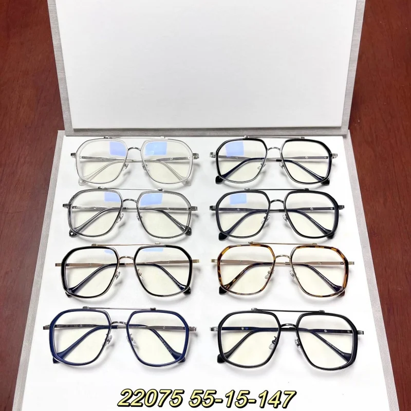 MOMOJA новая оправа для очков из сплава ретро двойной луч многоугольная мужская