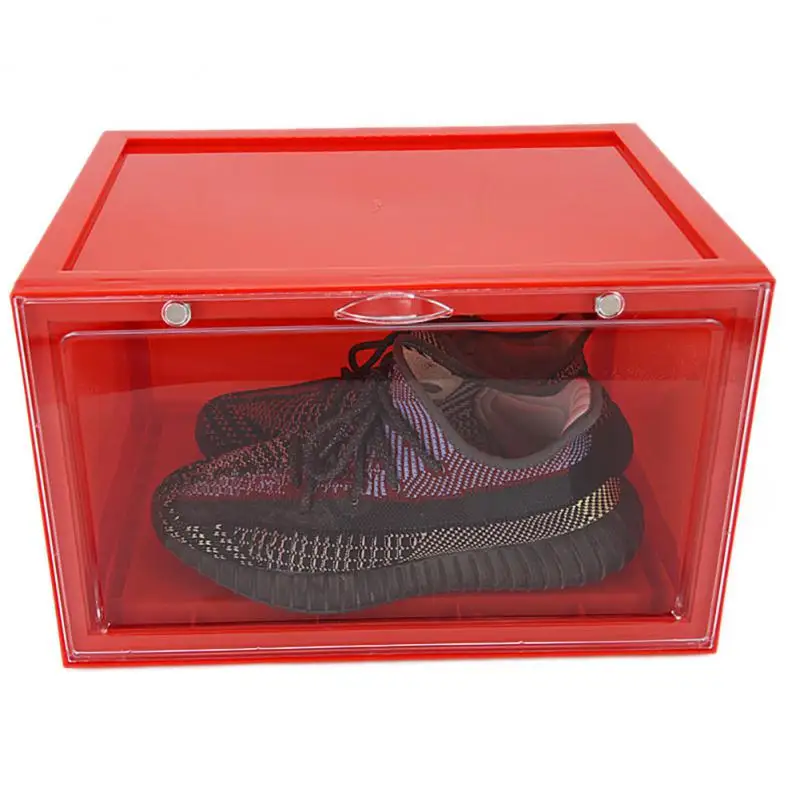 

Easy Storage Exquisite Basketball Shoe Cabinet Transparent Shoe Collection Box Shoe Organizer Shoes Case Magnetic Switch
