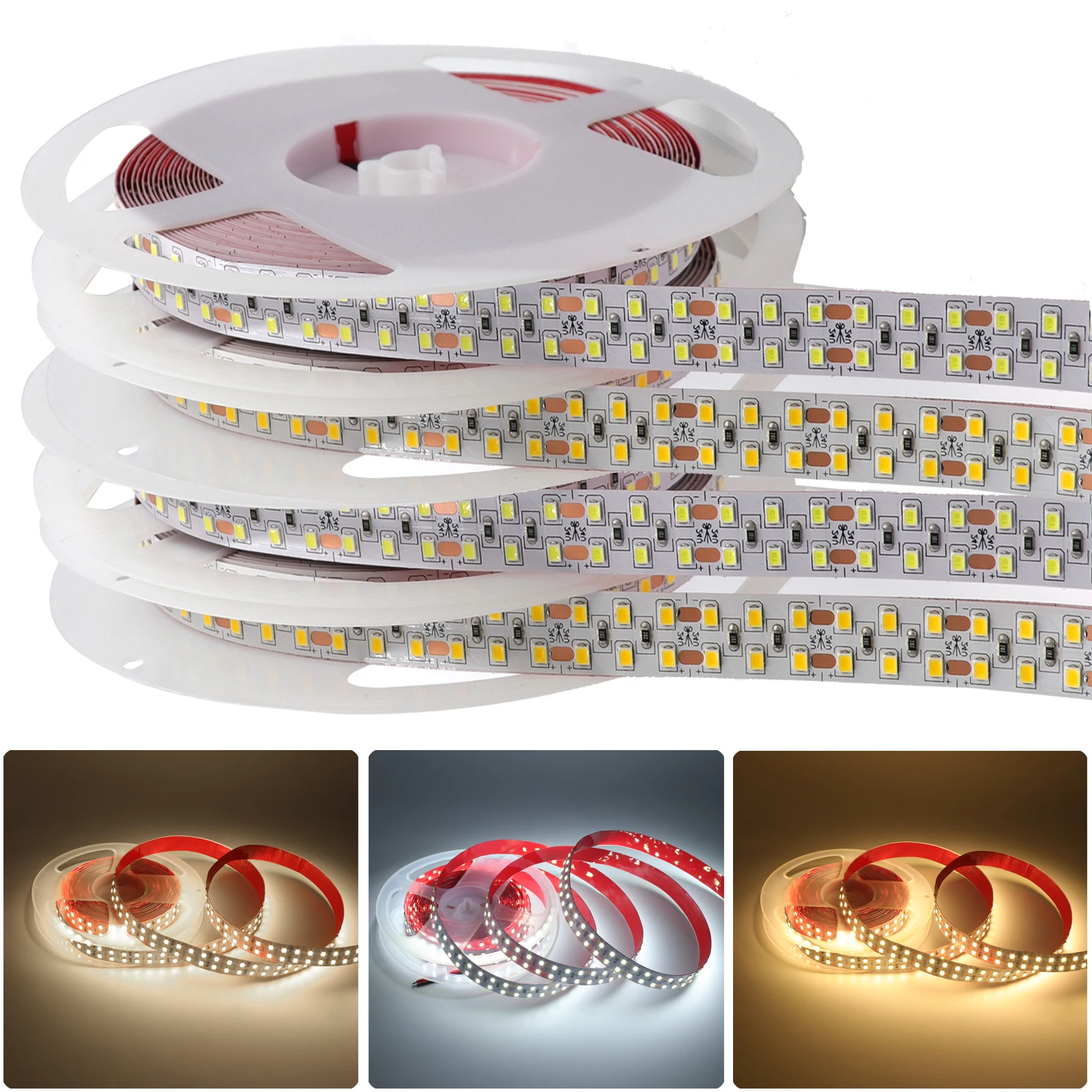 

5M 10M LED Strip Light 2835 240LEDs Super Bright Flexible LED Tape 12V 24V Waterproof LED Ribbon White Warm Natural White