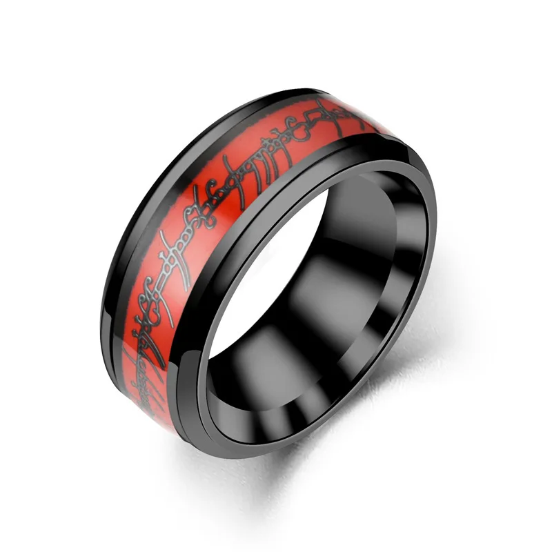 

TOOCNIPA Stainless Steel One Ring Movie Fans Rings Red Midi Rings Of Power The Movie Of Rings For Women Men Jewelry Accessories