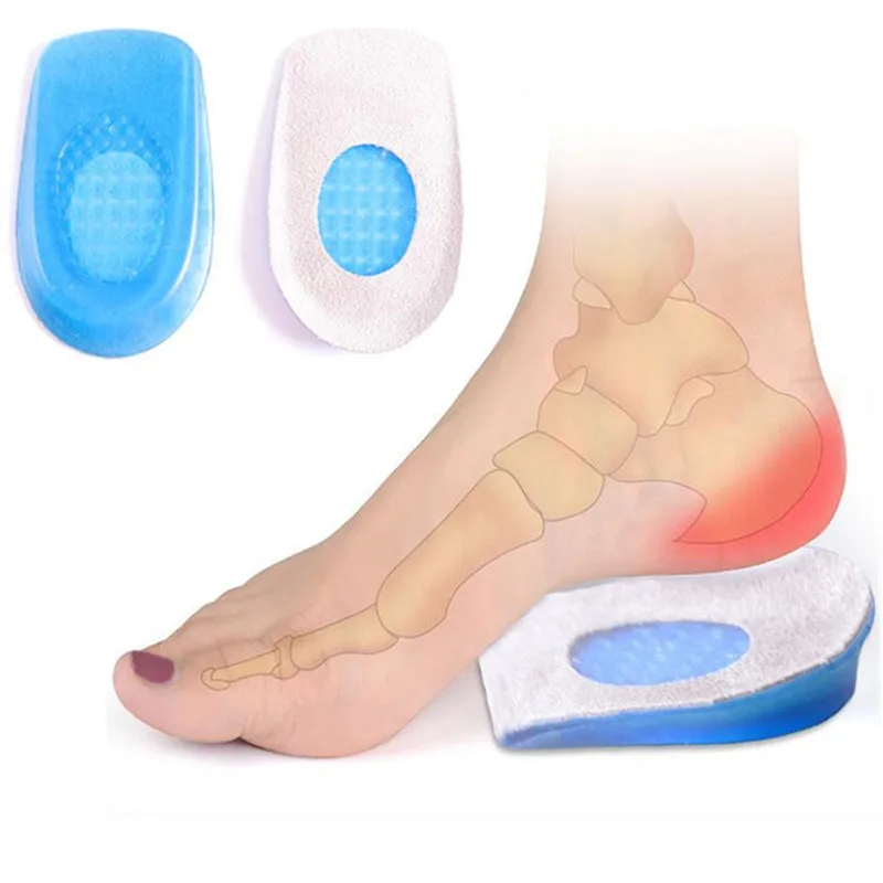 Silicone Gel Insoles Heel Cushion for Feet Soles Relieve Foot Pain Protectors Spur Support Shoes Pad Feet Care Inserts Massager