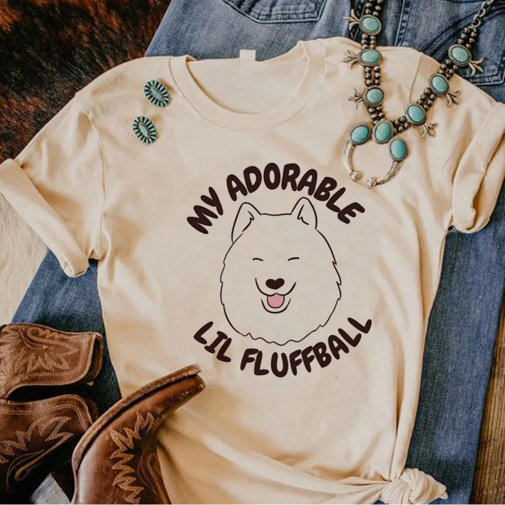 Футболка Samoyed женская футболка аниме Y2K в стиле 1920-х с забавной мангой