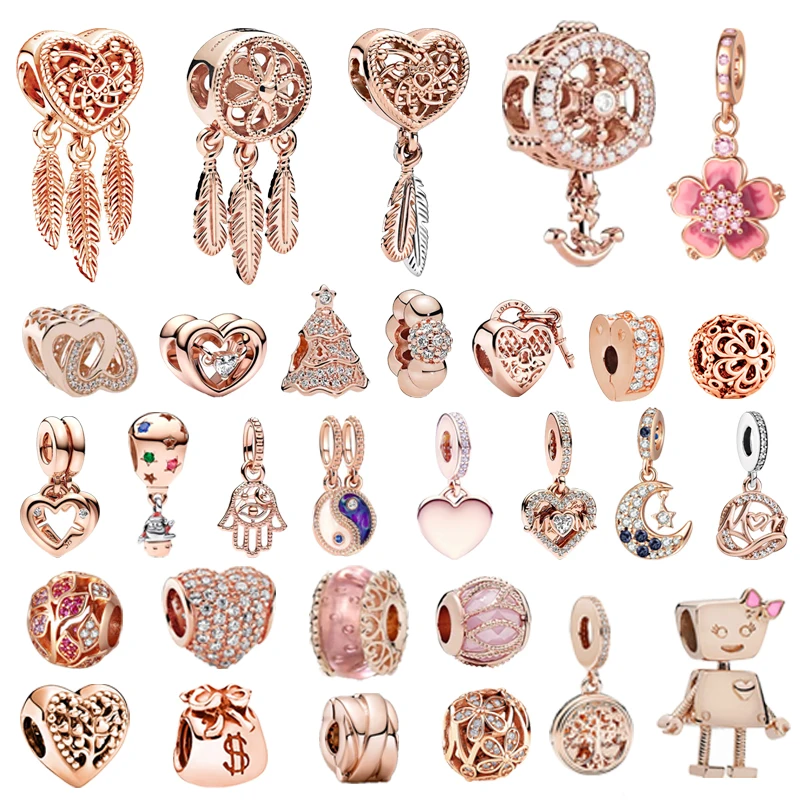 Духовный Ловец снов розового золота рождественская елка сердце навесной замок