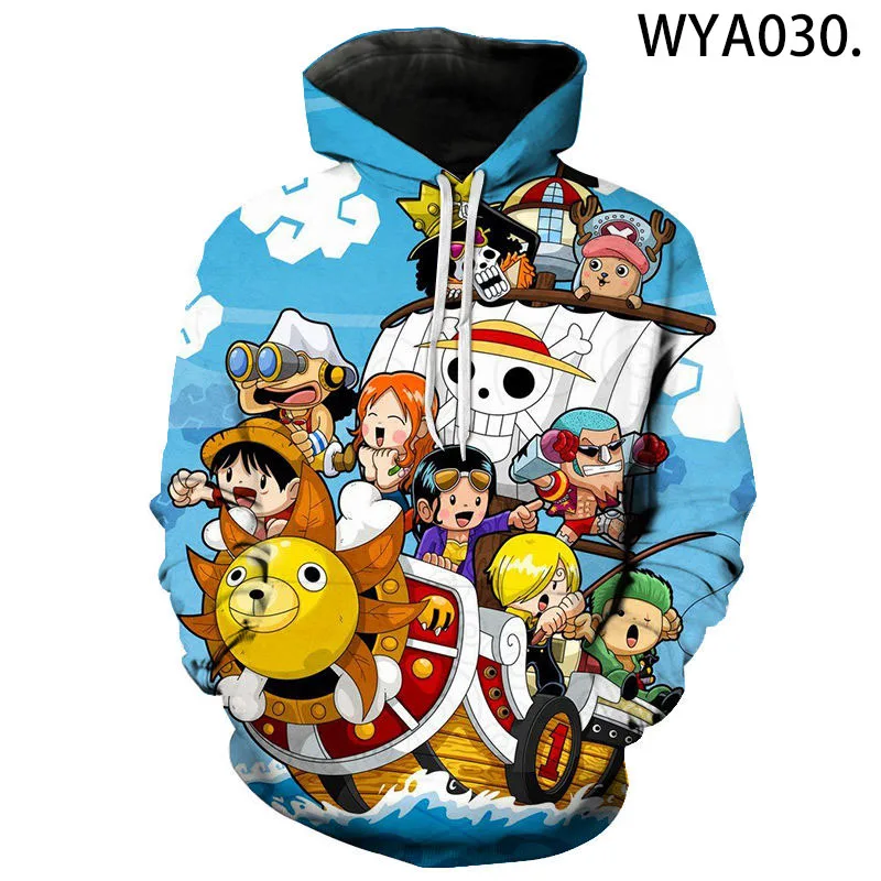 

3D Printed Sweatshirts Young Manga One Piece Hoodies Pullover Long Sleeve Men Women Children Comic Cartoon Streetwear Jacket