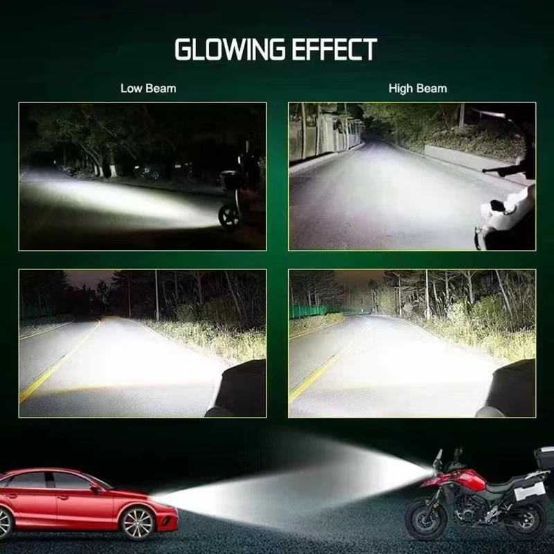Супер Мини H4 H7 противотуманная фара светодиодный лазерный проектор линзы фары 60 Вт H11 H8 H9 9005 9006 9012 яркий с can-шиной для автомобиля мотоцикла