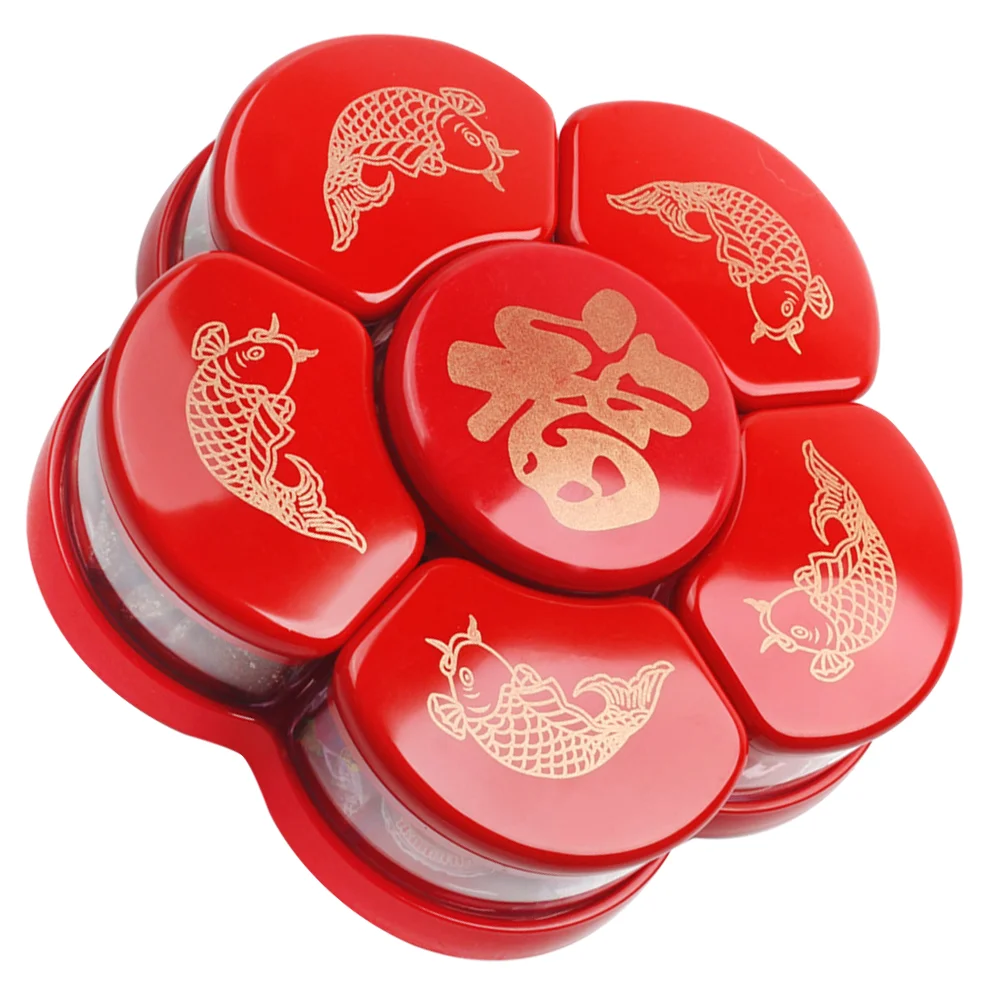 

Tray Serving Candy Snack Divided Box Nut Platter Fruit Plate Lid Storage Container Appetizer Chinese Bowl Snacks Dish Wedding