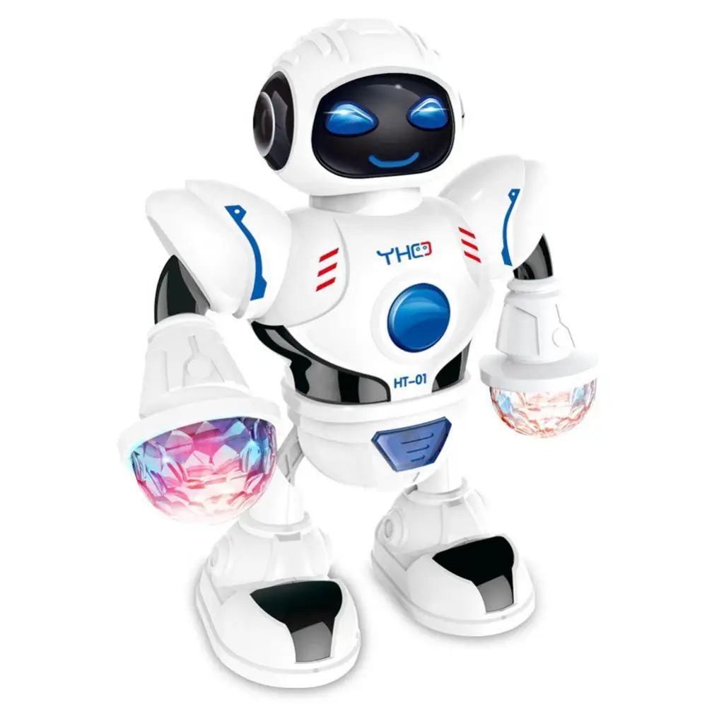 

Dancing Music Robot Electric Walking Musical Model with Colorful Flashing Light Kids Interactive Education Toy entertained much