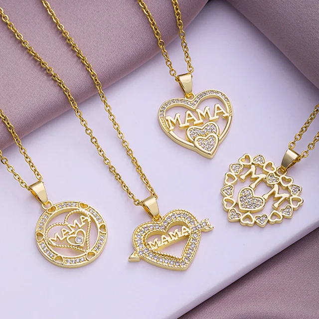 Mother's Day Mama Letter Pendant Necklace For Women Stainless Steel Mom Nameplate Clavicle Chain Choker Personality Jewelry Gift 1