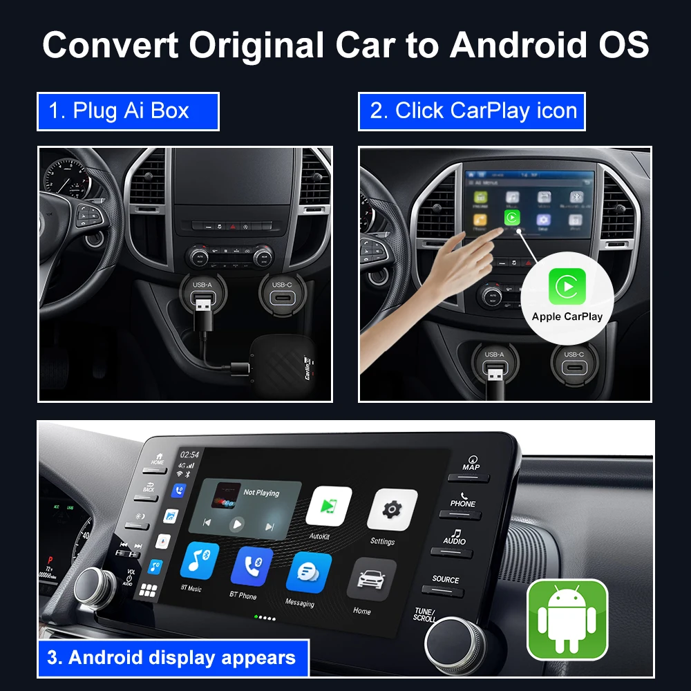 CarlinKit Mini CarPlay Ai Box Android 11 TV беспроводной Авто 4GLTE Wifi подключение PlayStore потоковая