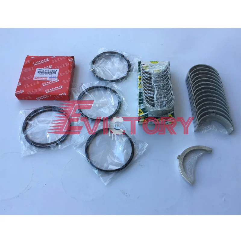 

For Hino N04C-T N04CT overhaul rebuild piston ring bearing cylinder head gasket kit