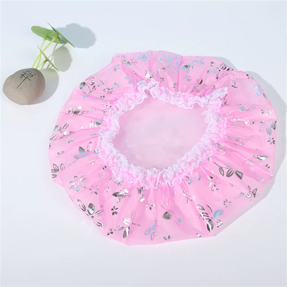 

Waterproof Hair Cover Hair Salon Supplies Hotel Spa Caps Thickened Elastic Shower Cap Bathroom Waterproof Shower Cap
