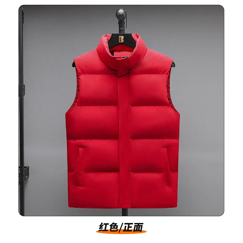 

Мужская и женская зимняя теплая хлопковая пуховая жилетка, парка без рукавов, куртка, новинка 2022