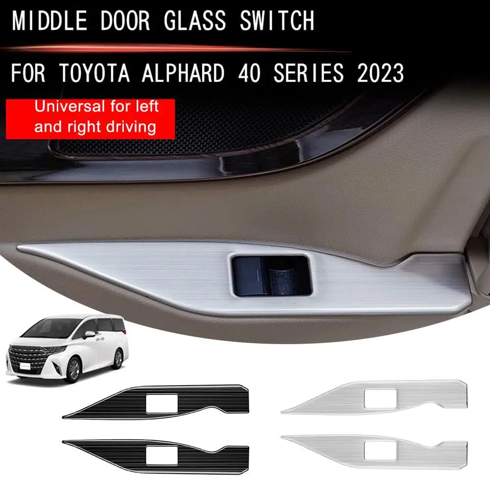 

Автомобильная стеклянная панель переключателя средней двери для Toyota Alphard/Vellfire 40 серии 2023 крышка переключателя двери окна пылезащитный автомобильный аксессуар A8U2