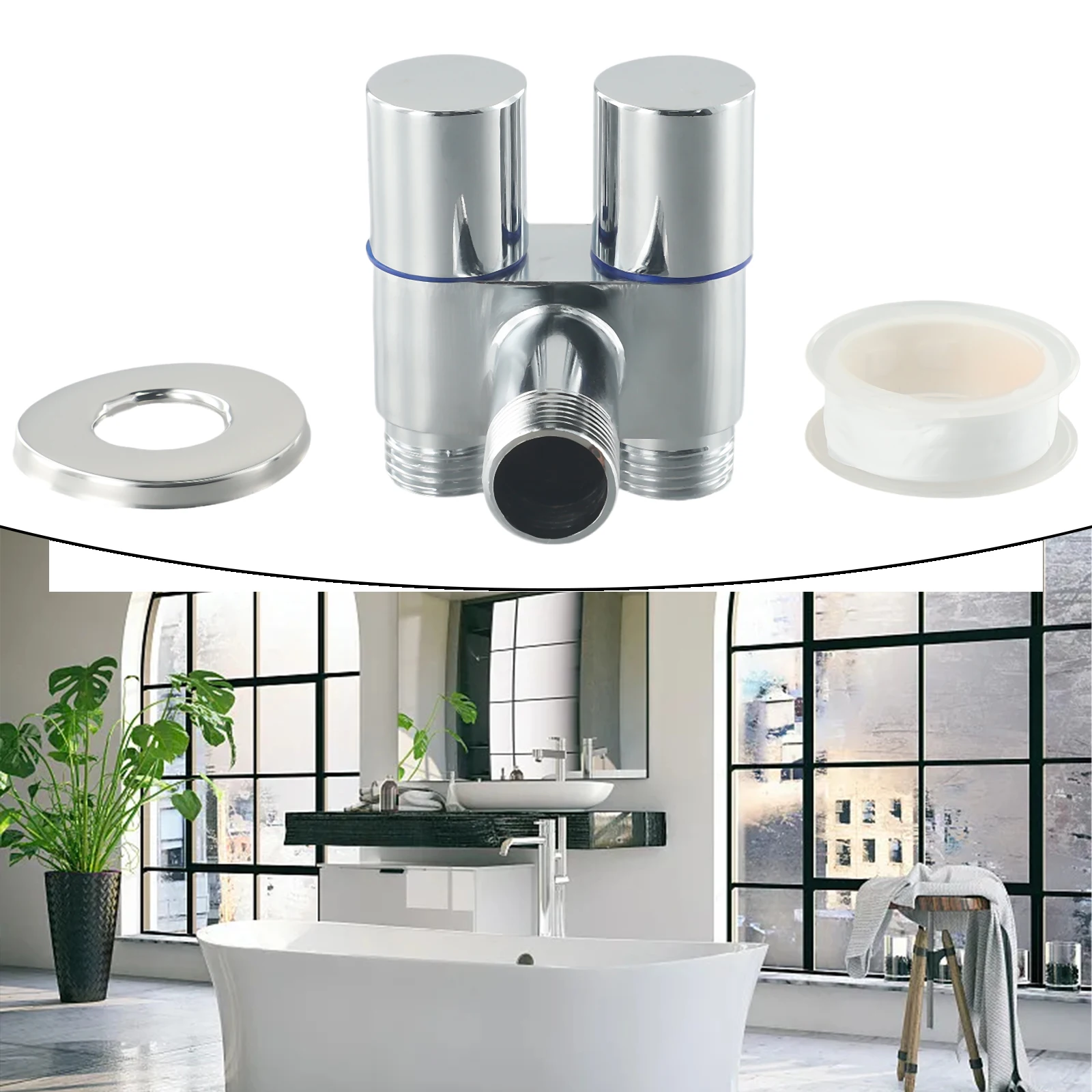 Треугольный клапан угловой кран G1/2 треугольный для туалета двойное управление