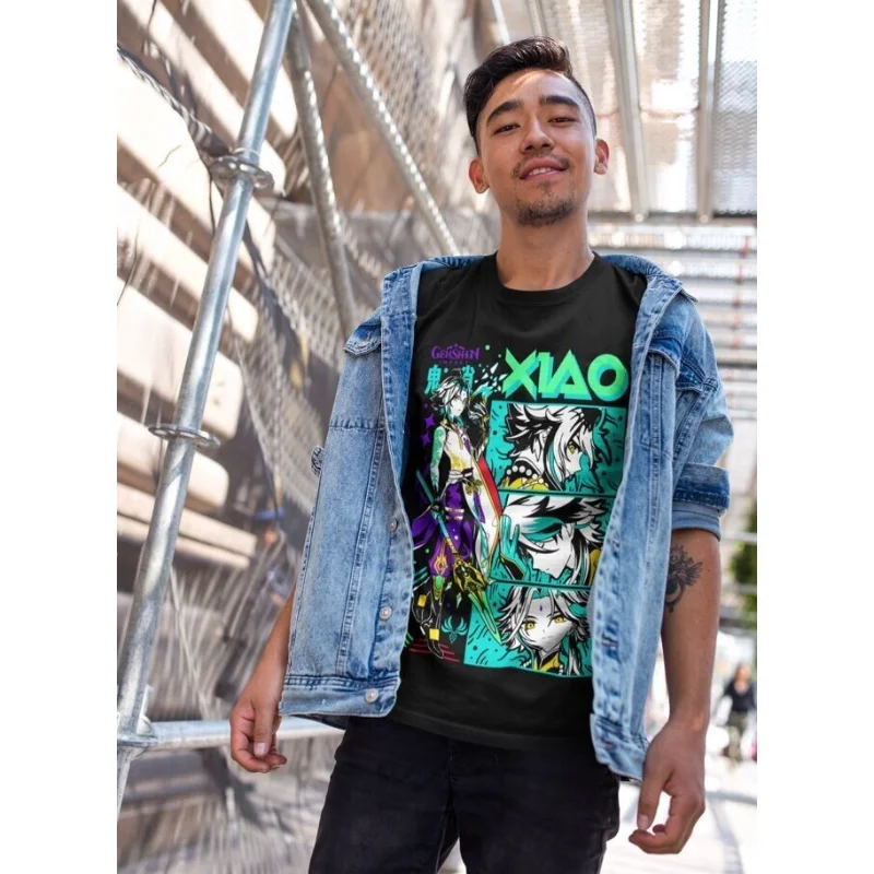 Фото Xiao Genshin Impact Футболка Аниме Манга Рубашка Футболка S M L XL 2XL 3XL 4XL 5XL №2