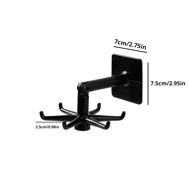 1 шт. настенная кухонная полка 6 вращающихся крючков