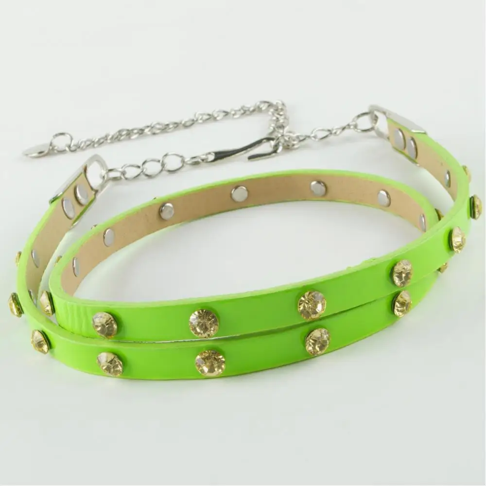 

Classic leather stone belt