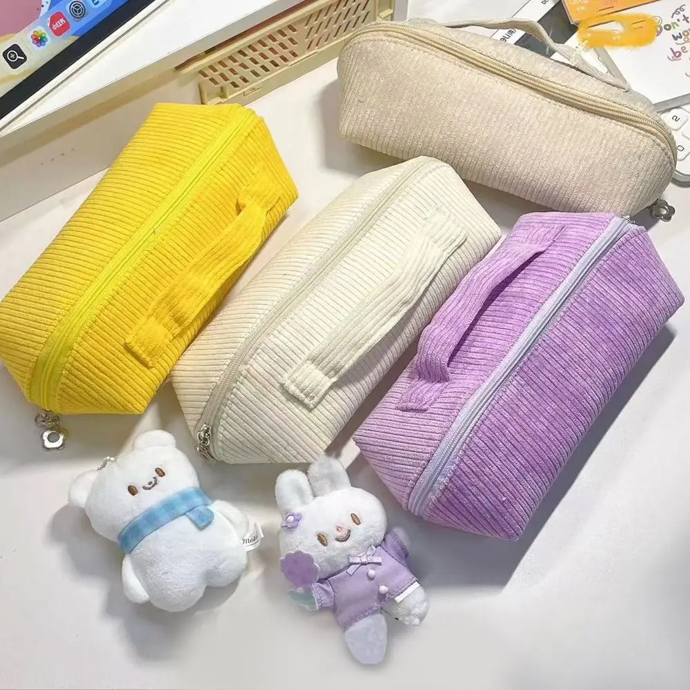 

Вельветовая сумка для канцелярских принадлежностей большой емкости, Портативная сумка для хранения канцелярских принадлежностей, сумка д...