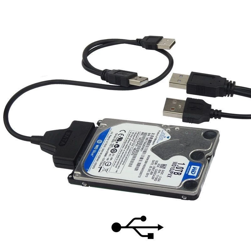 

USB 2.0 To SATA 22 Pin 7+15 Pin Adapter Cable for 2.5" inch Hard Disk Drive HDD
