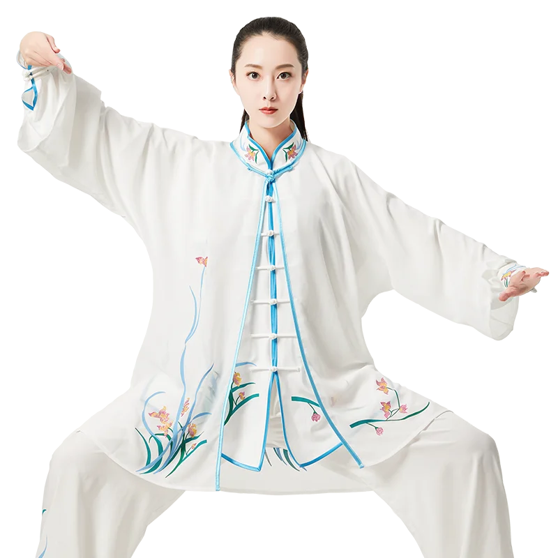 

Костюм Tai Ji женский новый высококлассный костюм для боевых искусств одежда для выступлений Весенняя и осенняя одежда для упражнений для Тай...