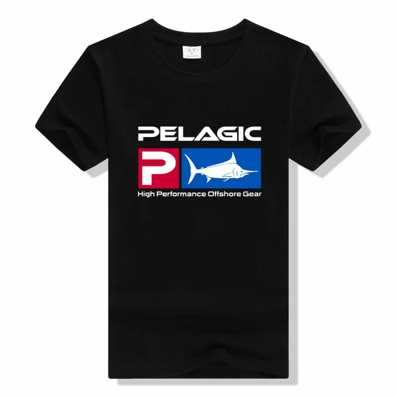 

Новая футболка Pelagic Fisher для морской рыбалки, Мужская футболка с графическим рисунком, летняя футболка с коротким рукавом, Хлопковая мужская ...