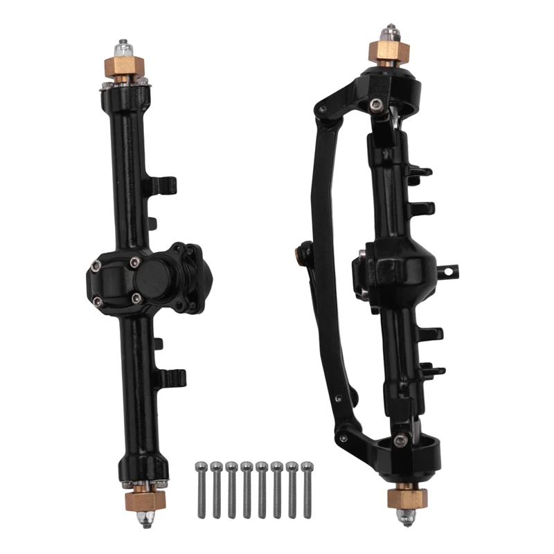 Front & Rear Axle For Axial SCX24 90081 AXI00001 1/24 RC Crawler Car Parts