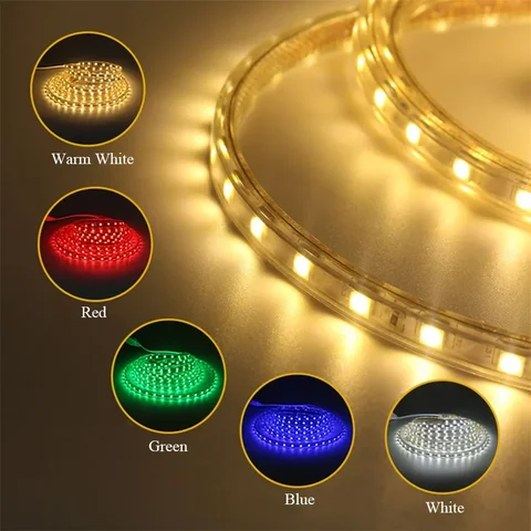 Светодиодная лента LeiiGeeGo SMD5050 220V  теплый/холодный белый, красный, синий, зеленый
