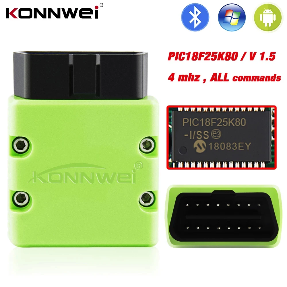 

KONNWEI ELM327 V1.5 OBD2 Scanner KW902 Bluetooth-compatible Auto Scanner MINI ELM 327 OBD 2 KW902 Code Reader for Android Phone