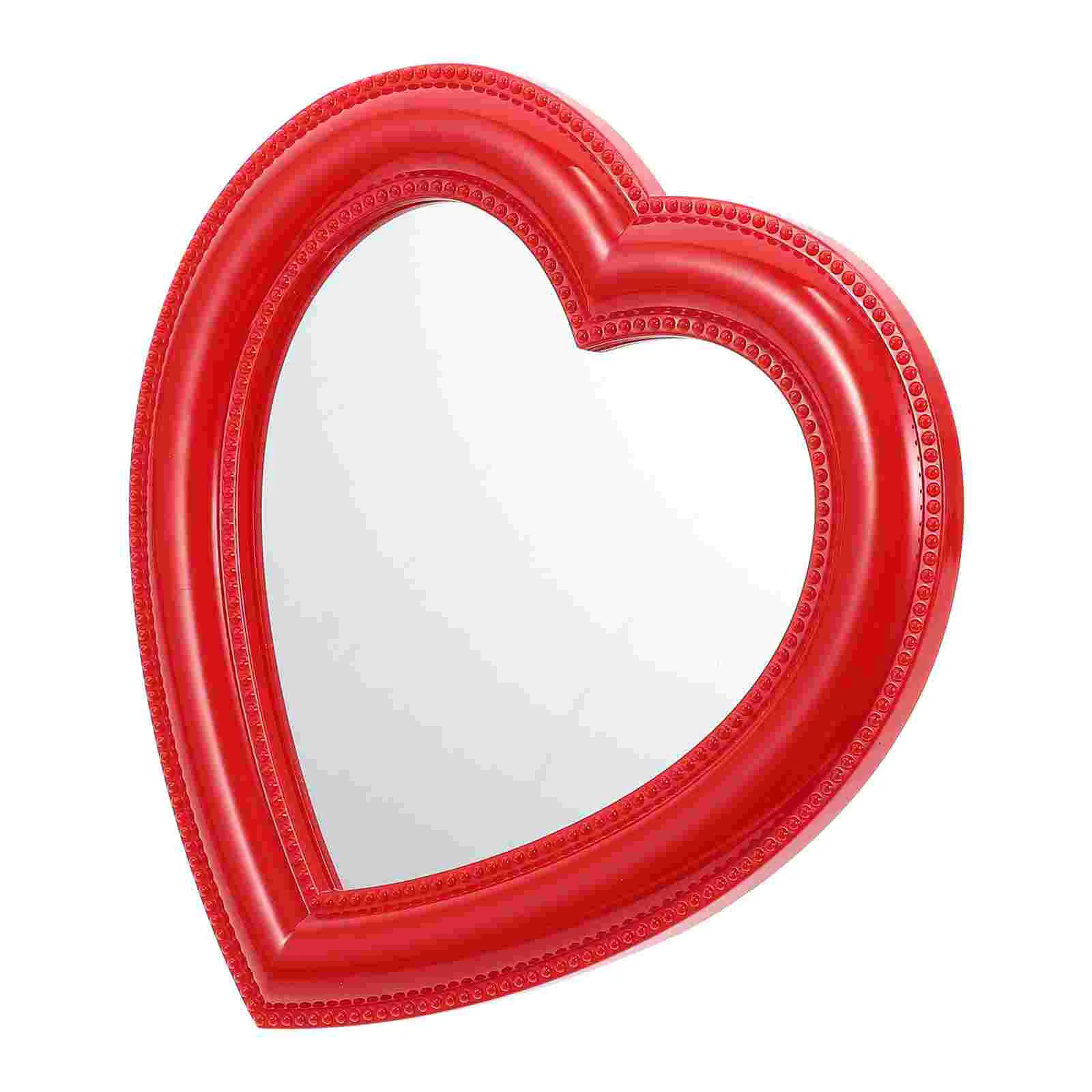 

1Pc Convenient Girl Mirror Creative Heart Shaped Cosmetics Mirror Woman Mirror