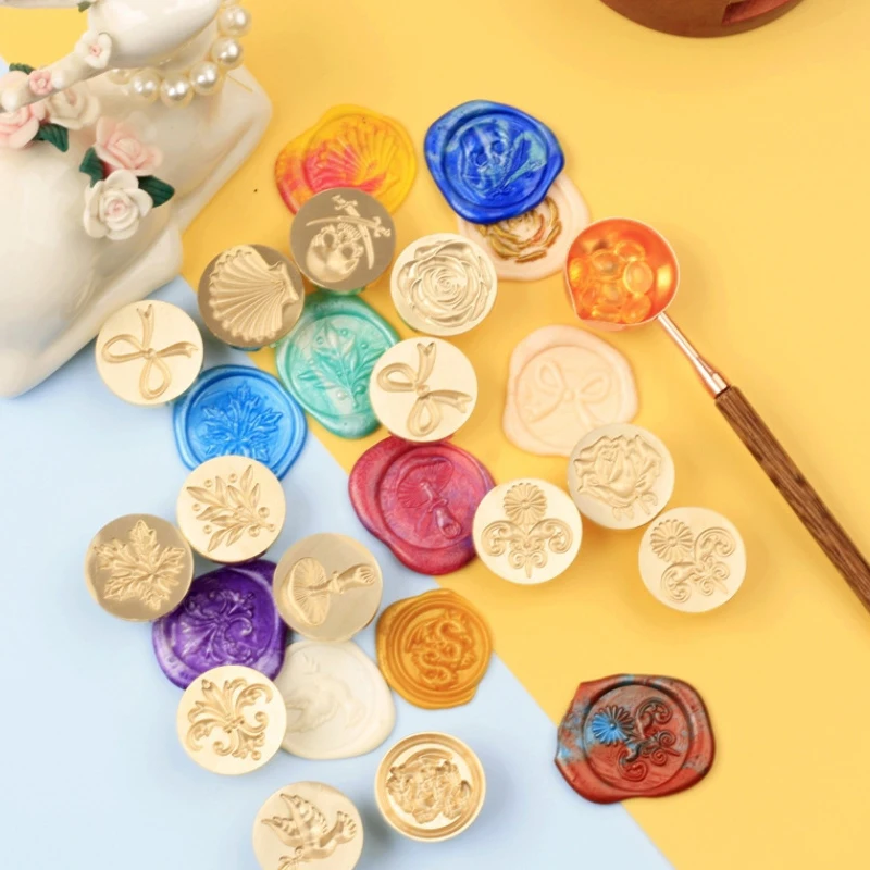 

Wax Stamp Wax Seal Flowers Leaf Mushroom Sealing Stamp Head For Scrapbooking Cards Envelopes Wedding Invitations Gift