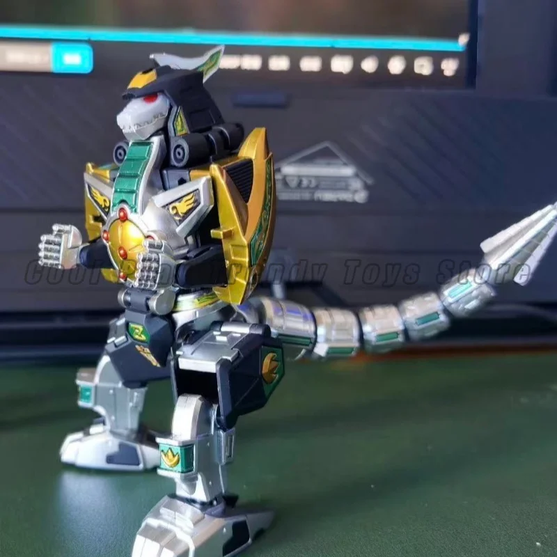 Фото В наличии: Оригинальная фигурка Bandai Mighty Morphin Power Rangers SMP SUPER MINIPLA DRAGONCAESAR Combine CLEAR COLOR, аниме-фигурка, игрушка №1