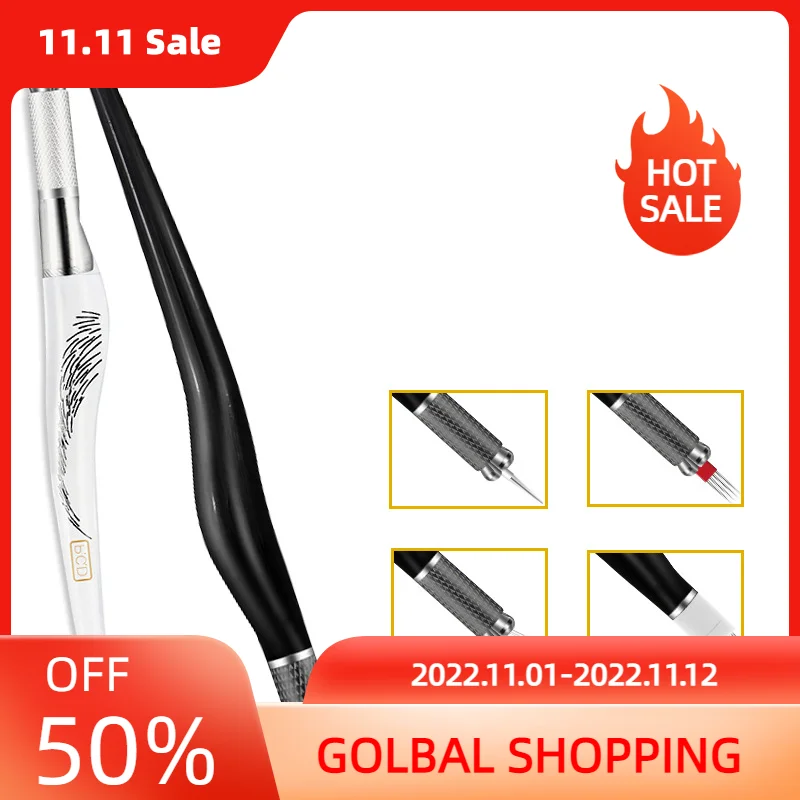 

DHL 100pc Professional Microblading Pen PCD Crystal Microblading Eyebrow Holder Anesthesia Permanent Makeup Tattoo Supplies