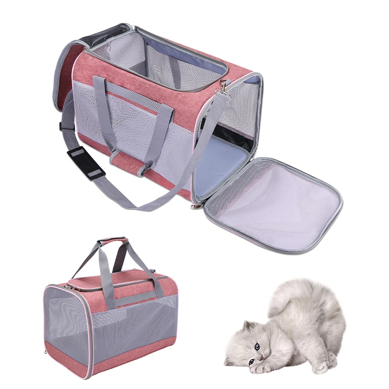 

2022 Portable Shoulder Cat Bag Foldable Pet Handbag Dog Outing Messenger Bag Comfortable Breathable Pet Supplies Mochila Gato