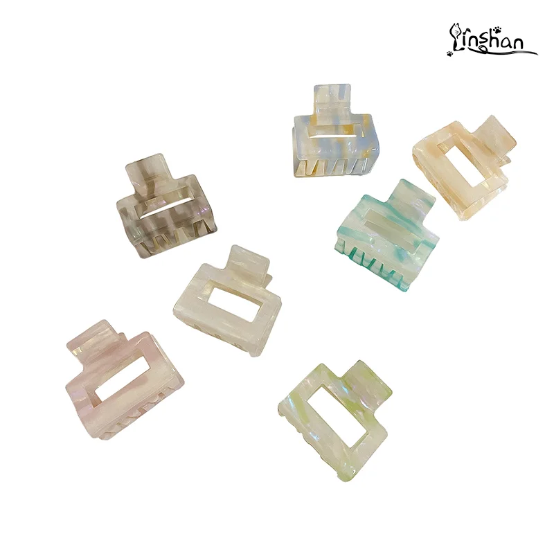 

Lin Shan High Texture Summer Rectangular Hair Clip Simple Small Fresh Square Acetic Acid Shark Clip Hair Accessories Wholesale
