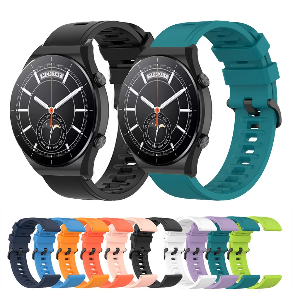 

Ремешок силиконовый для смарт-часов Xiaomi Watch S1, сменный спортивный браслет для часов Realme Watch 2 S/Mi, 22 мм
