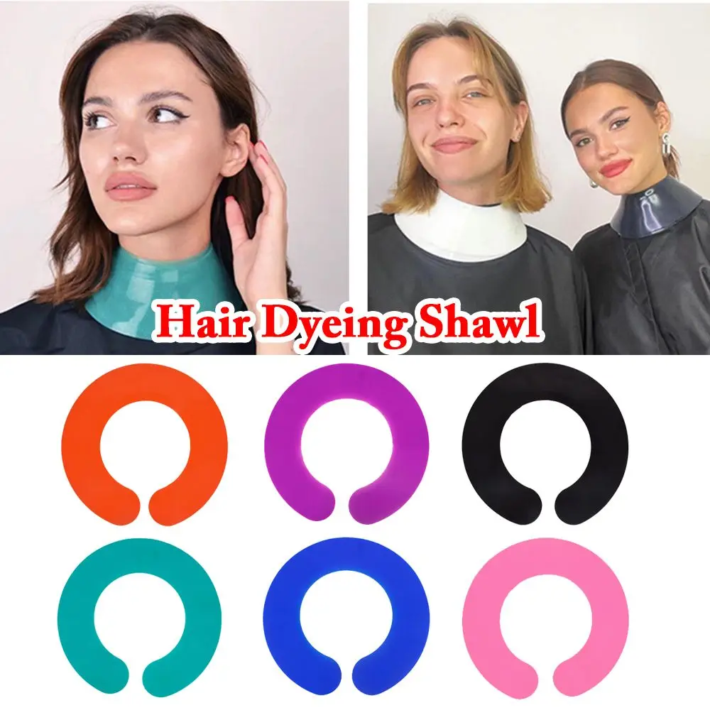 

Supplies Coloring Accessories Silicone Hair Dyeing Shawl Hairdressing Cover Stylist Cutting Collar Neck Cape Wrap