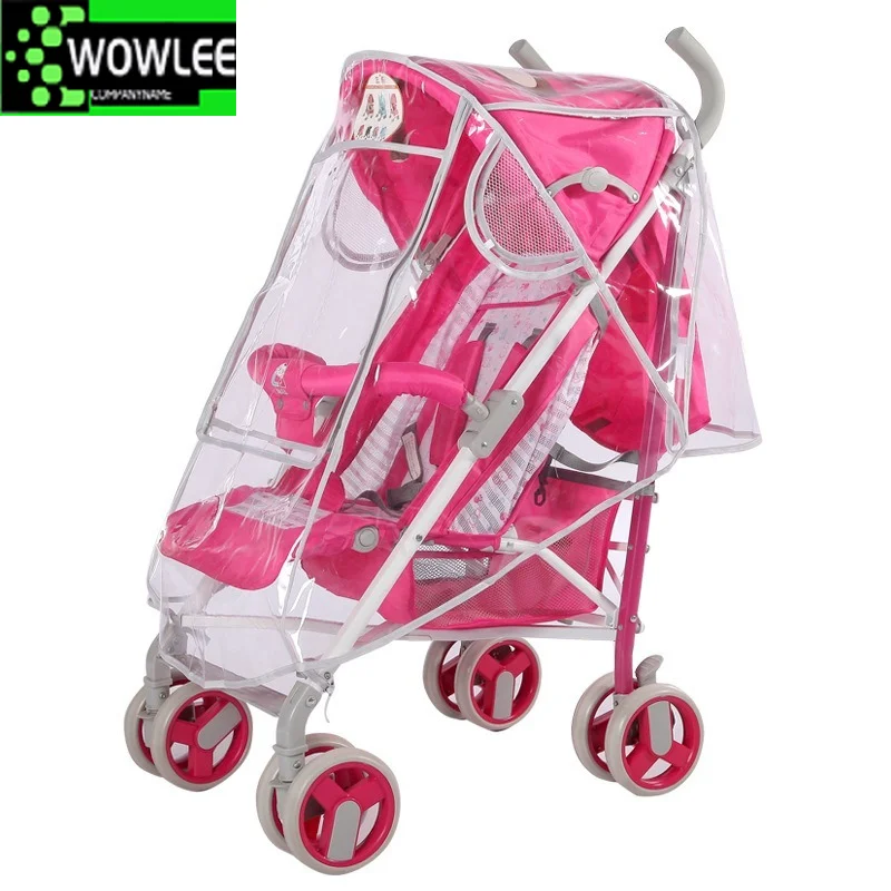 

Stroller Accessories Waterproof Rain Cover Transparent Wind Dust Shield Zipper Open for Baby Strollers Pushchairs Raincoat