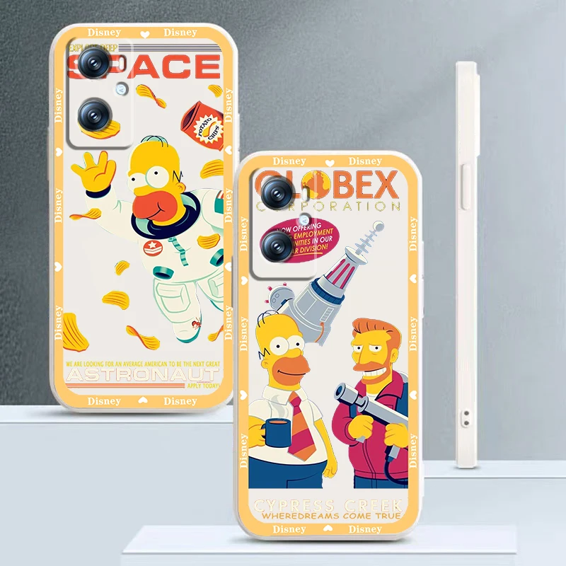 

Phone Case For OPPO A96 A94 A93 A77 A76 A74 A72 A57 A53S A16 A9 Find X5 X3 Lite F21 5G Anime Simpsons Homer Disney Liquid Rope